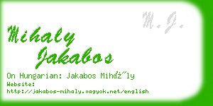 mihaly jakabos business card